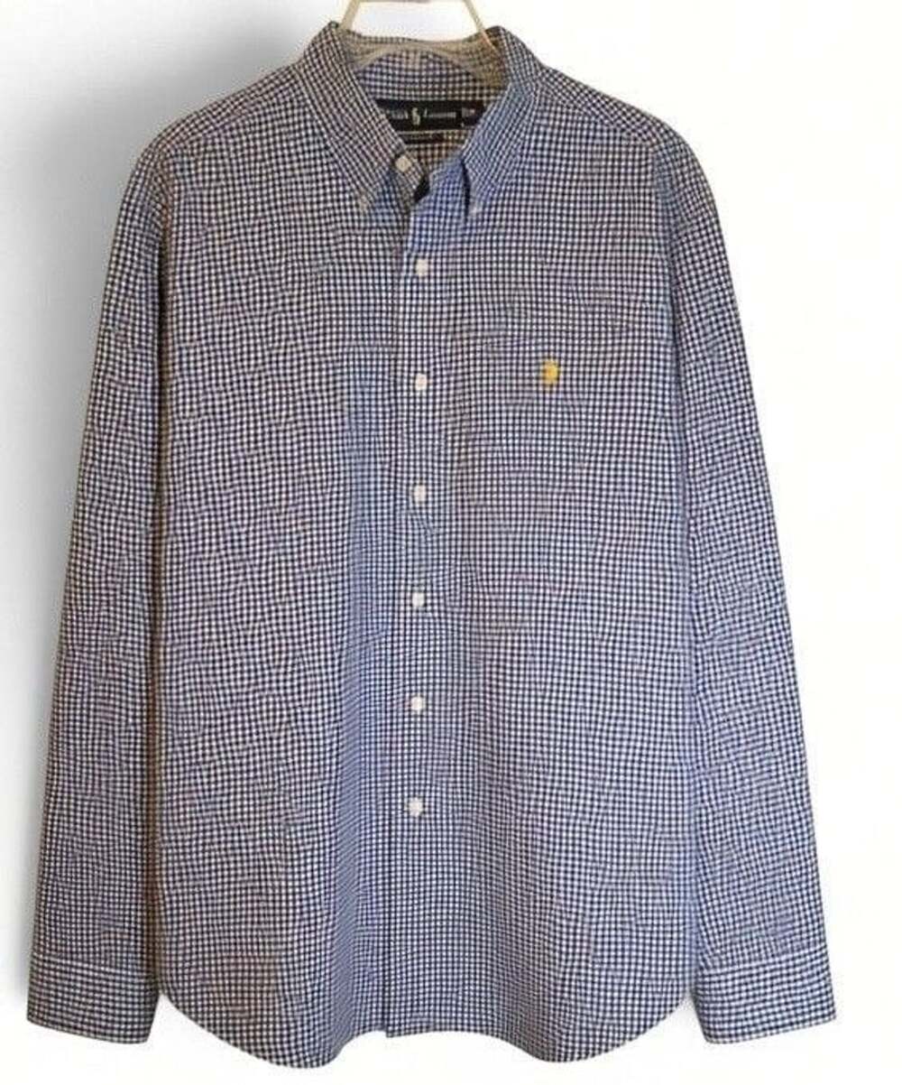 Ralph Lauren Classic Fit Gingham Shirt XL Blue Plaid